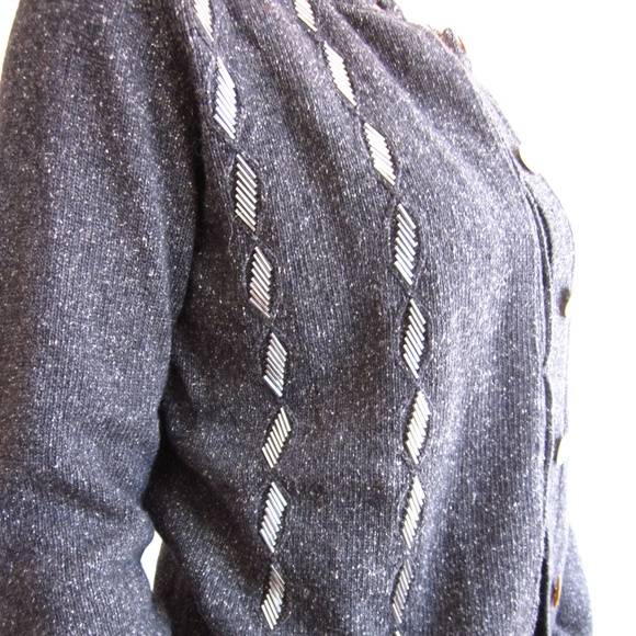 Ça va de soi - Heather Grey Cardigan (Lambswool & Silk) - Picture 2 of 5
